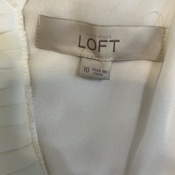 Loft Dress / White & Silver/ Adjustable straps/ Size 10 - Picture 9 of 10